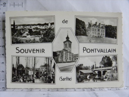 CPSM (72) Sarthe - Souvenir De PONTVALLAIN -  Multivues - Pontvallain