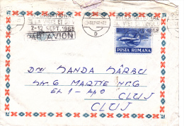 AIR MAIL COVER,COVER STATIONERY,1968,ROMANIA - Lettres & Documents