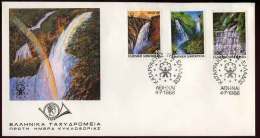 Greece 1988 Waterfalls FDC - FDC