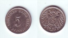 Germany 5 Pfennig 1894 J - 5 Pfennig