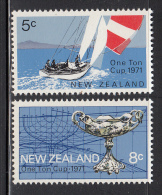 New Zealand MNH Scott #471-#472 Set Of 2 Ocean Racer, Trophy Cup - One Ton Cup Ocean Race - Nuevos