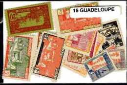 GUADELOUPE LOT 15 TIMBRES  Tous Differents Neufs ET Obliteres, Bonne Cote - Autres & Non Classés