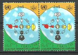 Pakistan - 2001 - ( Year Of Dialogue Among Civilizations / Dialog / Civilisations ) - Pair - MNH (**) - Joint Issues