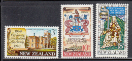 New Zealand MNH Scott #422-#424 Set Of 3 Centenary Of New Zealand Law Society - Nuevos