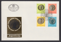 YUGOSLAVIA - FDC - Roman Imperial Coins , Year 1980 - Cartas & Documentos