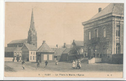 59 // AUBY,   La Place, La Mairie, L'école   A.T. 4 - Auby