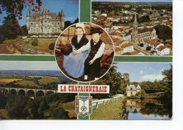L Chataigneraie Multivues Aérienne Genérale Chateau Viaduc Folklore N°104 Artaud - La Chataigneraie