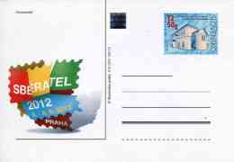 Entier Postal De 2012 Sur Carte Postale Illustrée "Bourse Des Collectionneurs Sberatel Prague 2012" - Postales