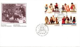 CANADA. N° 1144-7 Sur Enveloppe 1er Jour (FDC) De 1990. Poupées. - Puppen