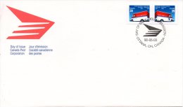 CANADA. N° 1141-2 Sur Enveloppe 1er Jour (FDC) De 1990. Camion Postal. - Vrachtwagens