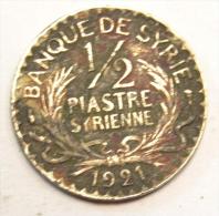 Banque De Syrie 1/2 Piastre Syrienne 1921 - Syrië