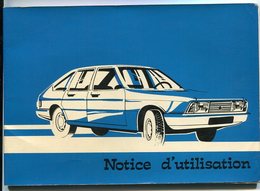 Notice D'utilisation Chrysler, (Simca 1307) - Auto