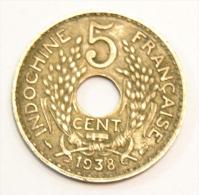 Indochine Française 5 Centimes 1938 5 Cent. Colonie Française - Other & Unclassified
