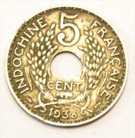 Indochine Française 5 Centimes 1938 5 Cent. Colonie Française - Other & Unclassified