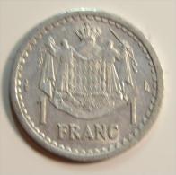 1 Franc Louis II Prince De Monaco - 1922-1949 Louis II.