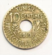 Tunisie 10 Centimes 1919 Protectorat Français - Tunesien