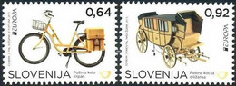 SALE!!! ESLOVENIA SLOVENIA SLOWENIEN SLOVENIE 2013 EUROPA CEPT POSTAL VEHICLES 2 Stamps Set MNH ** - 2013