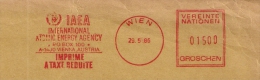 A3  IAEA International Atomic Energy Agency Vienna Machine Stamp Cut Fragment 1986. - Atomo