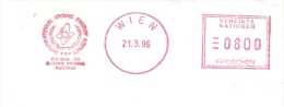A3  IAEA International Atomic Energy Agency Vienna Machine Stamp Cut Fragment 1996. - Atomo