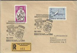 AUSTRIA MAT ESCUDOS ST VEIT AN DER GLAN SUNDBYBERG CC CERTIFICADA - Storia Postale