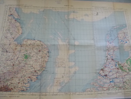 Carte Aérienne  R.A.F. Entoilée 1942 : Mer Du Nord & Pays-Bas. - Topographische Kaarten