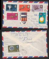 Barbados 1966 Airmail Cover To USA Sea Horse + Fish - Barbades (1966-...)