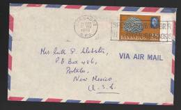 Barbados 1966 Airmail Cover To USA Brain Coral - Barbades (1966-...)