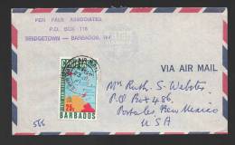 Barbados 1969 Airmail Cover To USA CARIFTA - Barbades (1966-...)