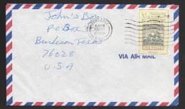 Barbados 1990 Airmail Cover To USA Stamp On Stamp - Barbades (1966-...)