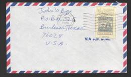 Barbados 1990 Airmail Cover To USA Stamp On Stamp - Barbades (1966-...)