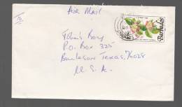 Barbados 1991 Airmail Cover To USA Prickly Sage Flower - Barbades (1966-...)