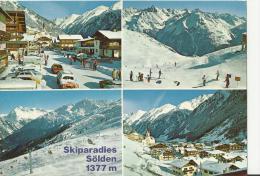 AUSTRIA   - POSTCARD OETZAL - SOLDEN SCHIPARADIES 4 VIEWS ADDR TO SWITZERLAND POSTM UNREADEABLE REPOS760  WERNER LOHMANN - Oetz