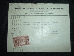 LETTRE POUR FRANCE TP ALGER MOSQUEE EL-KEBIR OBL.MEC. 15 XI 40 BONE CONSTANTINE + PARFUMERIE EN GROS - Briefe U. Dokumente