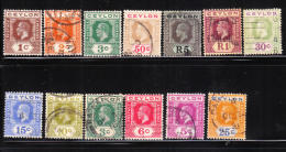 Ceylon 1912-25 King George V 13v Used - Ceylan (...-1947)