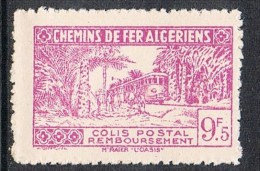 ALGERIE COLIS POSTAL N°154 N**  Variétés Sans Surcharge "contrôle Des Recettes" Et Noix De Coco Second état RARE - Pacchi Postali