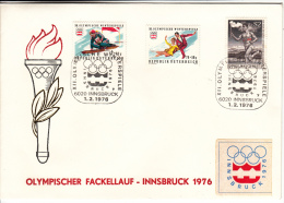 Austria Cover Celebrating 1976 Winter Olympics Innsbruck Commemorative Cancel: XII Olympische Winterspiele 1.2.1976 - Lettres & Documents