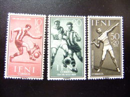 IFNI Año 1959 DIA DEL SELLO DEPORTES FUTBOL Edifil Nº 156 - 158 ** Yvert Nº 130 - 132 ** - Ifni