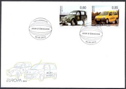 LUXEMBURGO LUXEMBOURG 2013 EUROPA CEPT POSTAL VEHICLES SPD FDC First Day Cover - 2013