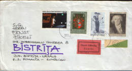 Austria-Letter,circulated By Courier Express From Wien,In Romania To Bistrita ,in 1971 - Storia Postale