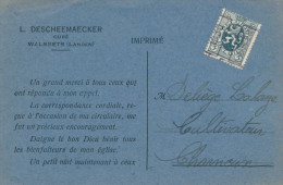 278/21 --  Carte IMPRIME Privé Du Curé De WALSBETS - TP PREO LANDEN Lion Héraldique 1930 - Typos 1929-37 (Lion Héraldique)