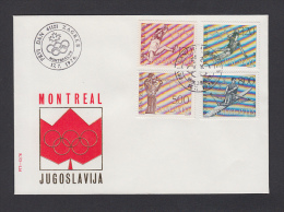 YUGOSLAVIA  - FDC, Olympic Summer Games Montreal 1976 - Zomer 1976: Montreal