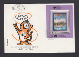 YUGOSLAVIA  - FDC, Block, Olympic Summer Games Seoul 1988 - Summer 1988: Seoul