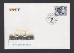 CROATIA - FDC, Olympic Winter Games Lillehammer 1994 - Winter 1994: Lillehammer