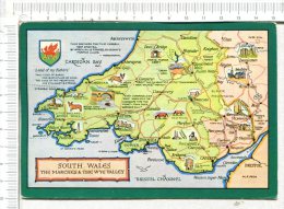 South WALES  - The Marchés & The Wye Valley - Cartographie Et Illustrations - Autres & Non Classés