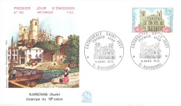 FRANCE. FDC SAINT JUST CATHEHDRAL. NARBONNE 1972 - Unclassified