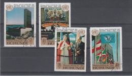 BURUNDI USED COB PA 178/81 UNITED NATIONS - Used Stamps