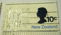 New Zealand 1970 Arms In Silver 10c - Used - Usados