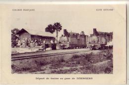 Afrique   Cote D'Ivoire     Gare De Dimbokro  Départ  Des Trains - Ivoorkust