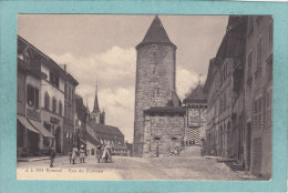 ROMONT  -  RUE  DU  CHATEAU  -  BELLE CARTE   ANIMEE   - - Romont