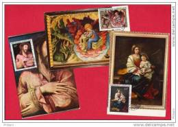 GABON   TABLEAUX   MAXI  CARDS   YVERT  N° PA66/8     R1 - Paintings